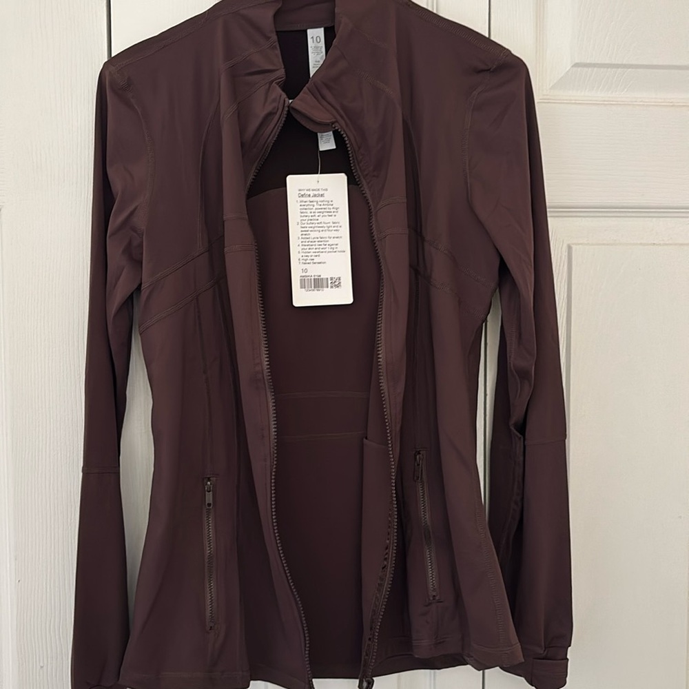worn once tag taken off before lululemon define jacket espresso